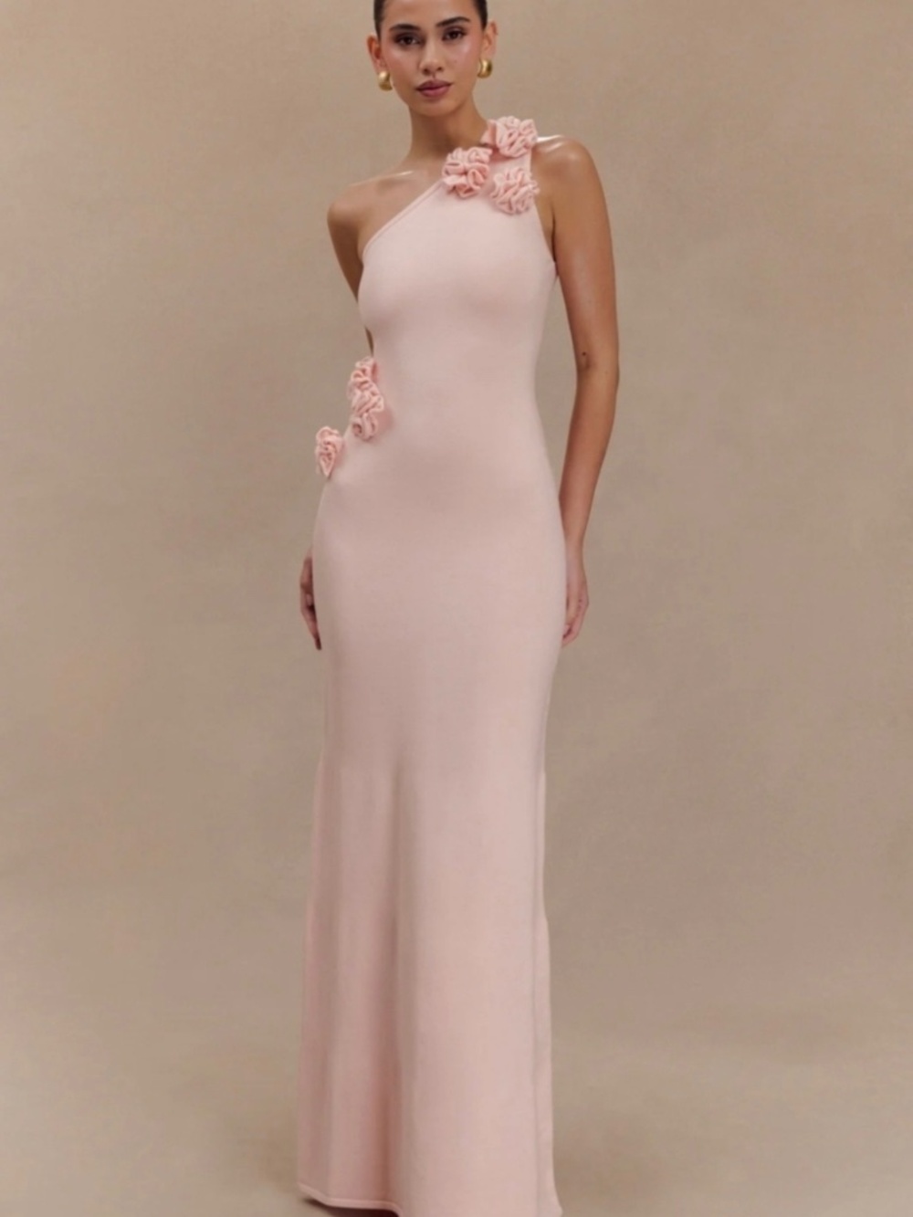 Meshki light pink maxi dress.